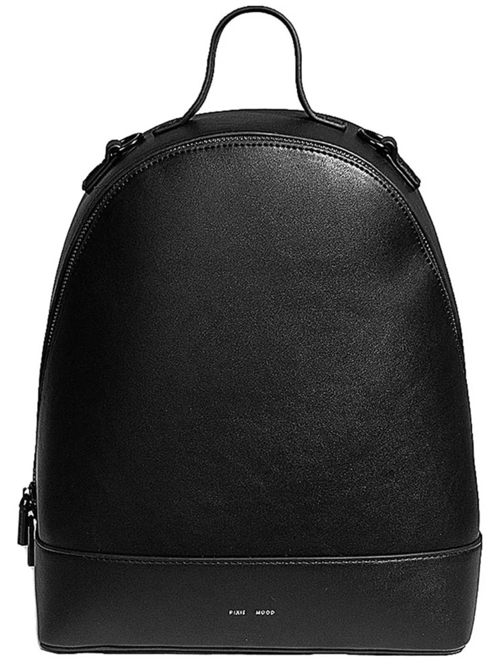 Pixie Mood Black Minimalist Leather Backpack